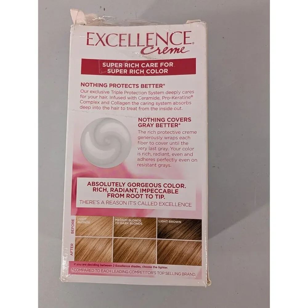 L'Oreal Paris Excellence Creme Permanent Hair Color 8G Medium Golden Blonde